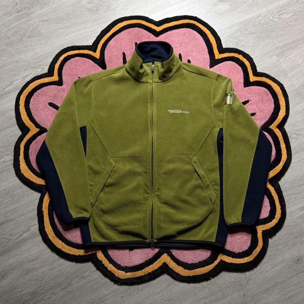 Vintage Y2K Nautica Competition Full Zip Embroidered Logo Fleece Jacket Small